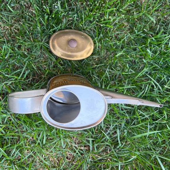 Vintage Olio D’oliva Tin Dispenser 100% Pure Virgin Olive Oil Spout - Picture 3 of 4